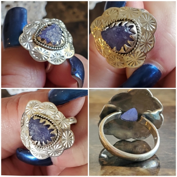 Genuine Natural Tanzanite Ring Size 7 - Picture 4 of 6